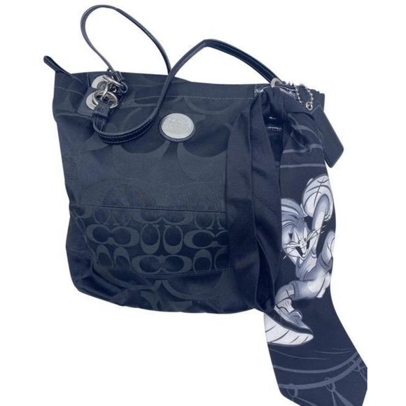 coach w w detachable specialty tie accent black sh - Picture 1 of 12